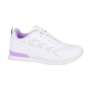 Dek Womens/Ladies Fluke Lace Up Bowling Shoes / White/Lilac